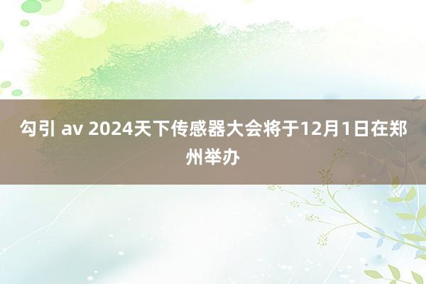 勾引 av 2024天下传感器大会将于12月1日在郑州举办