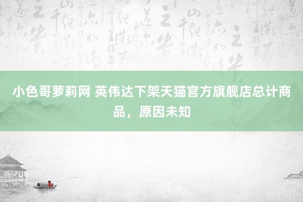 小色哥萝莉网 英伟达下架天猫官方旗舰店总计商品，原因未知
