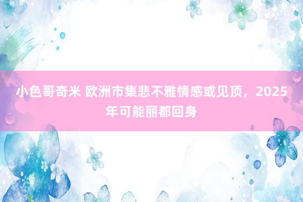 小色哥奇米 欧洲市集悲不雅情感或见顶，2025年可能丽都回身