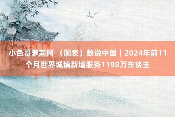 小色哥萝莉网 （图表）数说中国｜2024年前11个月世界城镇新增服务1198万东谈主