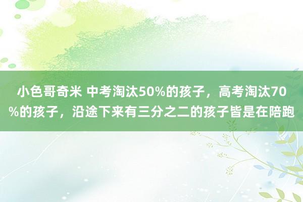 小色哥奇米 中考淘汰50%的孩子，高考淘汰70%的孩子，沿途下来有三分之二的孩子皆是在陪跑