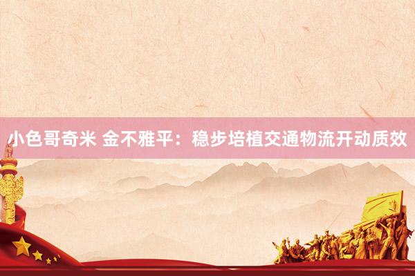 小色哥奇米 金不雅平：稳步培植交通物流开动质效