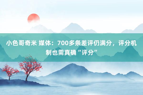 小色哥奇米 媒体：700多条差评仍满分，评分机制也需真确“评分”