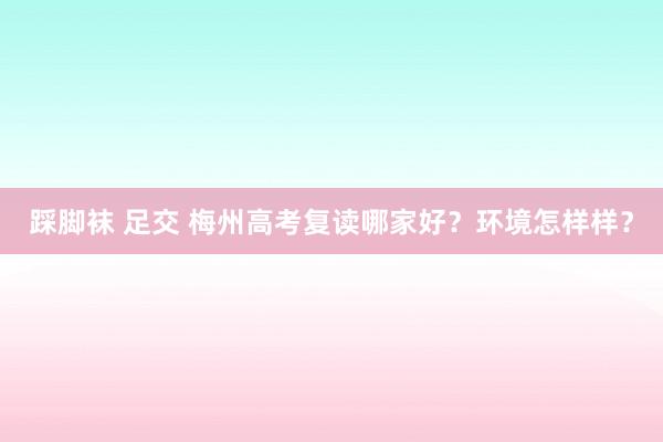 踩脚袜 足交 梅州高考复读哪家好？环境怎样样？
