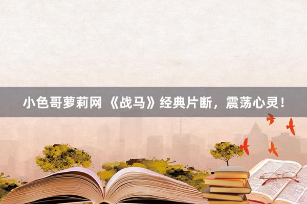 小色哥萝莉网 《战马》经典片断，震荡心灵！