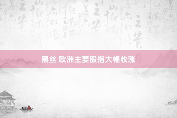 黑丝 欧洲主要股指大幅收涨