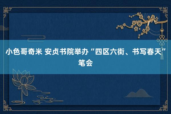 小色哥奇米 安贞书院举办“四区六街、书写春天”笔会